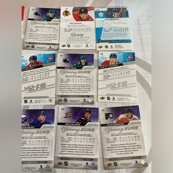 NHL Young Guns Upper Deck lot of 27 cards - Picture 10 of 10